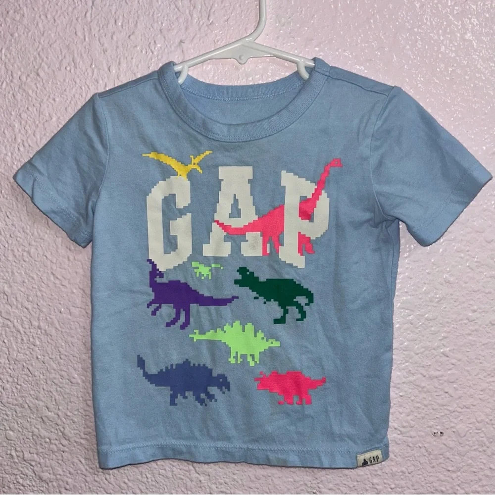 GAP Kids Light Blue Dinosaur Tee